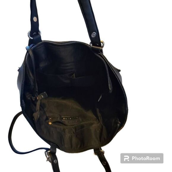 Rampage Faux Leather Black Quilted Tote - Picture 9 of 12